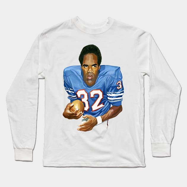 king oj simpson Long Sleeve T-Shirt by Anime Pastel Dream